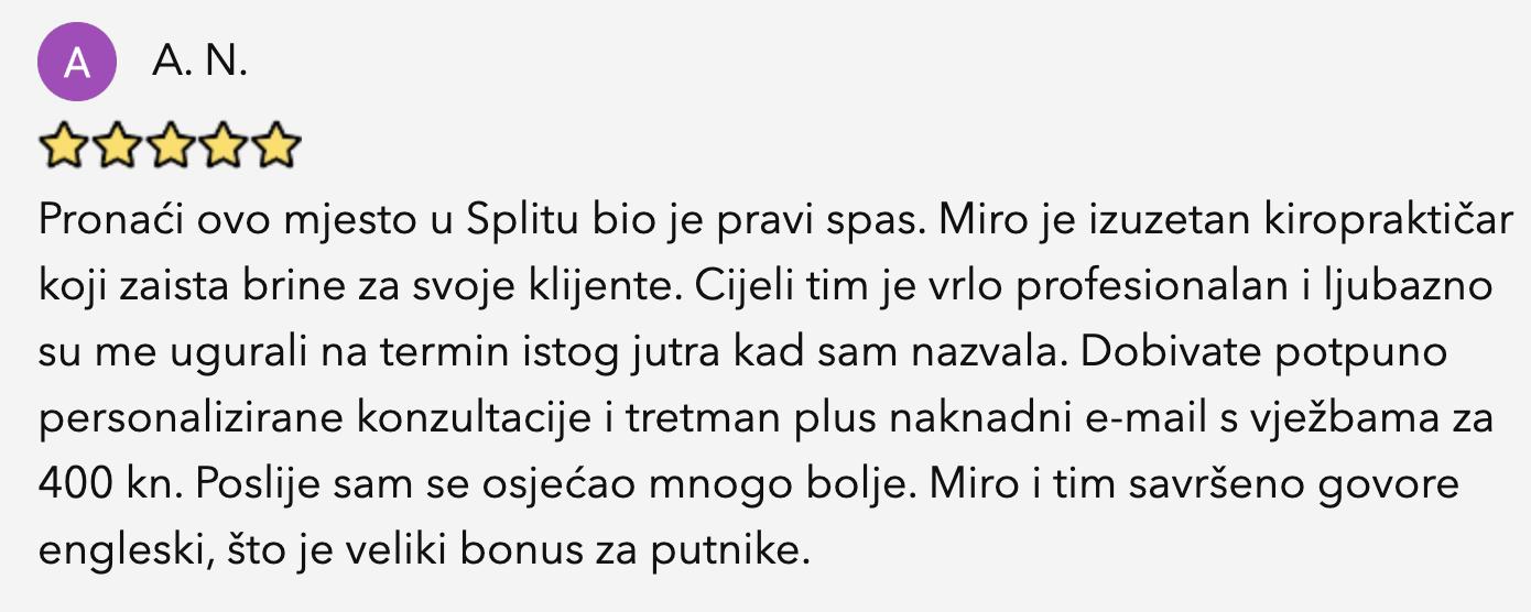 Iskustva i recenzije sa Bandalom Kiropraktika