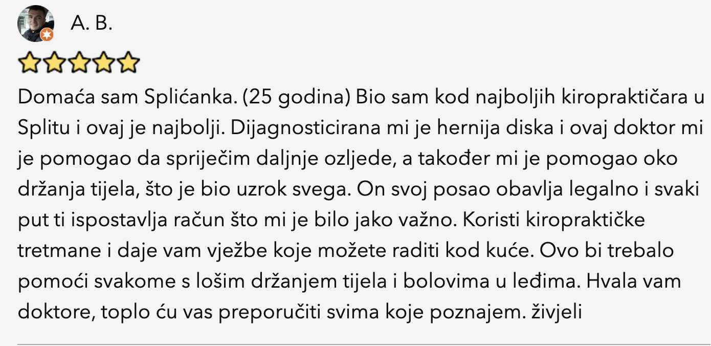 Najbolji kiroprakticar Bandalo Kiropraktika